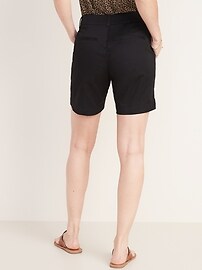 low rise twill shorts