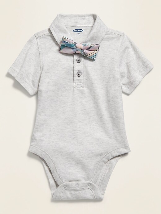 View large product image 1 of 3. Polo Bow-Tie Bodysuit for Baby