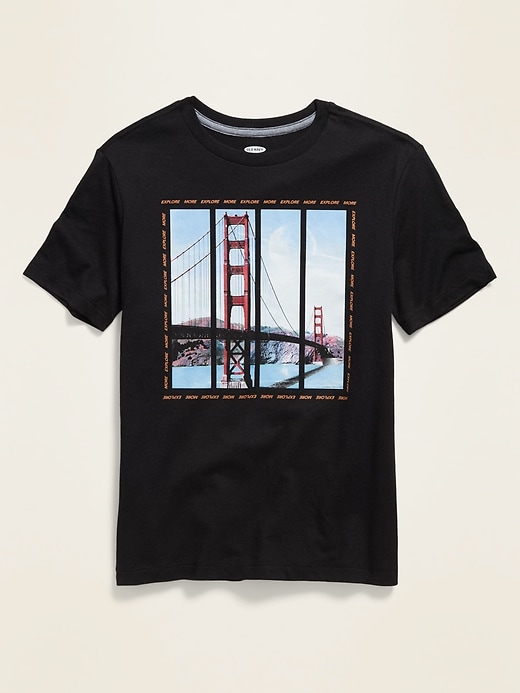 View large product image 1 of 1. Gender-Neutral Graphic Crew-Neck Tee For Kids