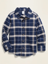 View large product image 4 of 4. Plaid Long-Sleeve Oxford Shirt for Toddler Boys