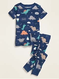 Unisex Dinosaur Pajama Set for Toddler & Baby