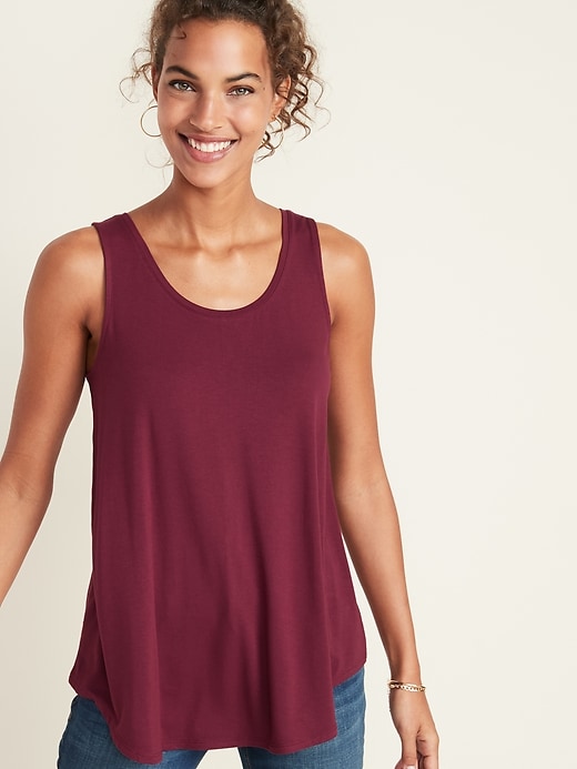 View large product image 1 of 3. Luxe Scoop-Neck Tank for Women