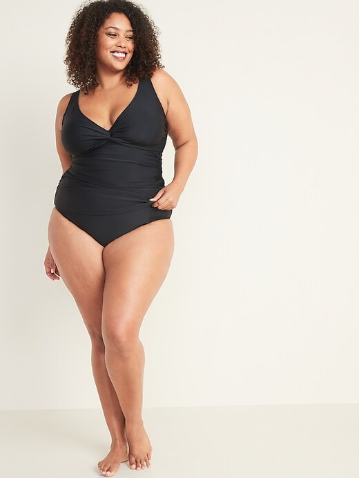 Image number 3 showing, Twist-Front Underwire Plus-Size Tankini Swim Top