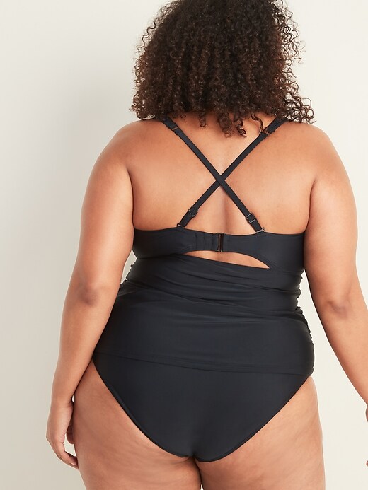 Image number 6 showing, Twist-Front Underwire Plus-Size Tankini Swim Top