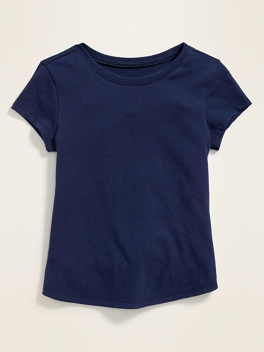 Voir une image plus grande du produit 1 de 1. T-shirt ajusté à encolure échancrée pour toute-petite fille
