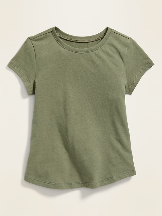View large product image 1 of 1. Fitted Scoop-Neck Tee for Toddler Girls