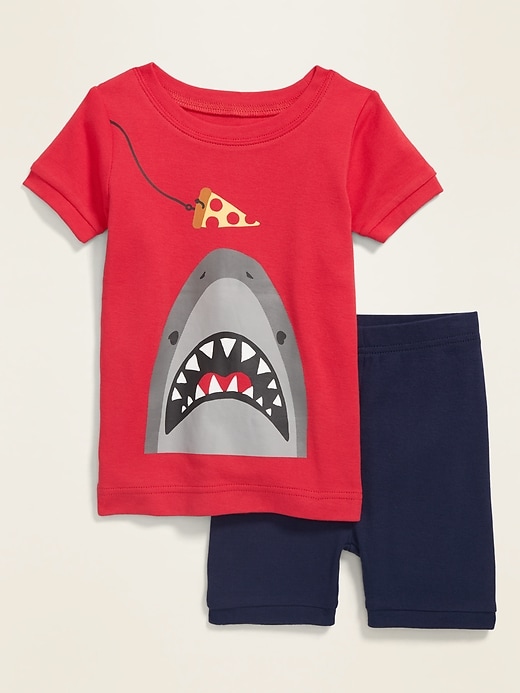 View large product image 1 of 2. Shark-Graphic Pajama Set for Toddler & Baby