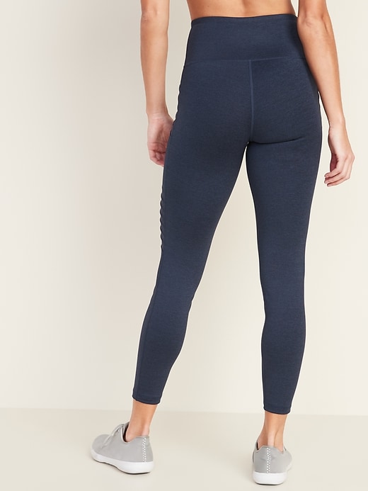 View large product image 2 of 3. High-Waisted Elevate 7/8-Length Moto Leggings for Women