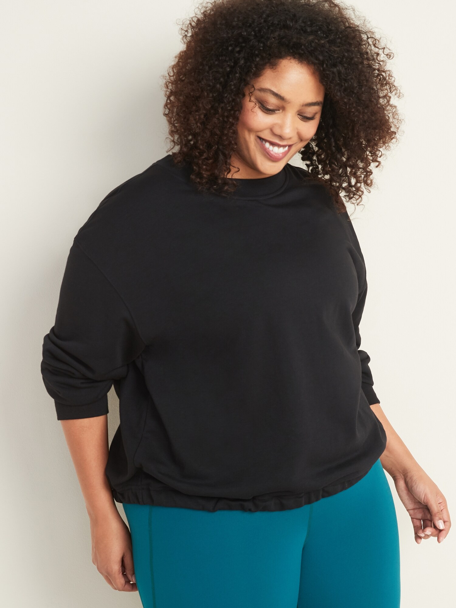 Plus size on sale french terry sweatshirt