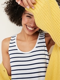 View large product image 3 of 3. Luxe Striped Swing Tank Top for Women