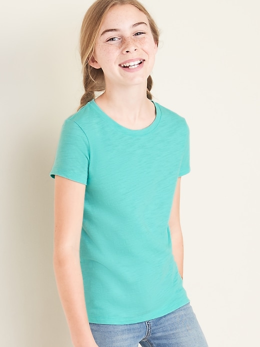View large product image 1 of 4. Slub-Knit Hi-Lo Top for Girls