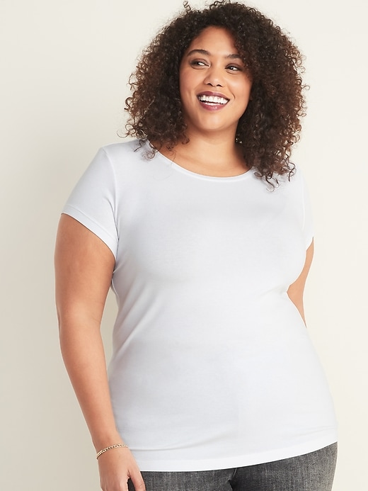 View large product image 1 of 1. Slim-Fit Crew-Neck Plus-Size Tee