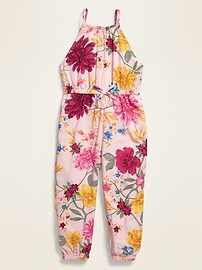 View large product image 3 of 3. Printed Sleeveless Jumpsuit for Toddler Girls