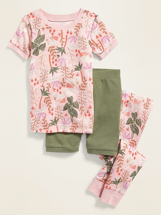 View large product image 1 of 2. 3-Piece Jungle-Print Pajama Set for Toddler & Baby