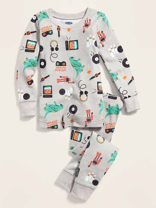 View large product image 1 of 2. Game-Print Pajama Set for Toddler & Baby