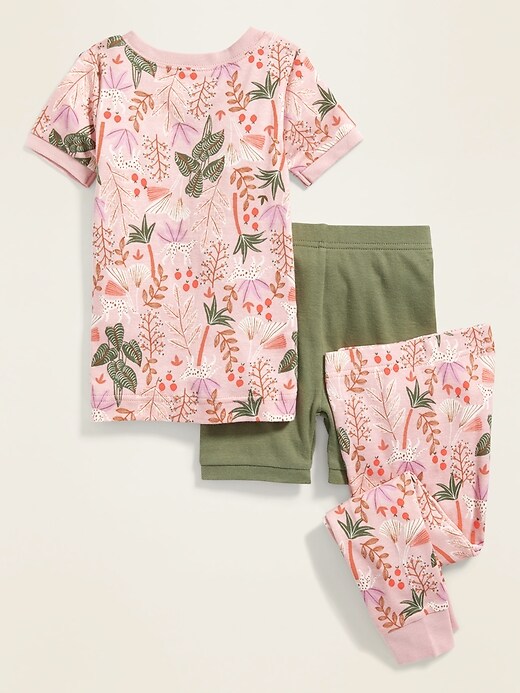 View large product image 2 of 2. 3-Piece Jungle-Print Pajama Set for Toddler & Baby