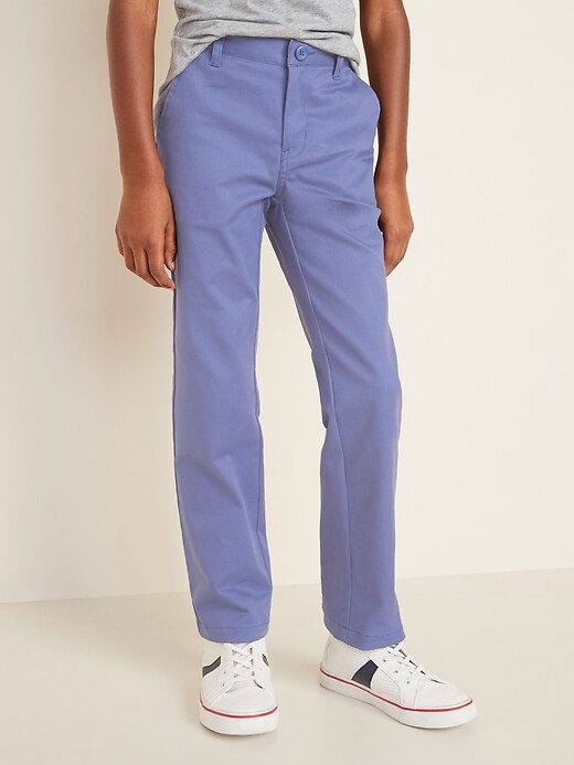 View large product image 1 of 3. Uniform Straight Built-In Flex Khakis for Boys