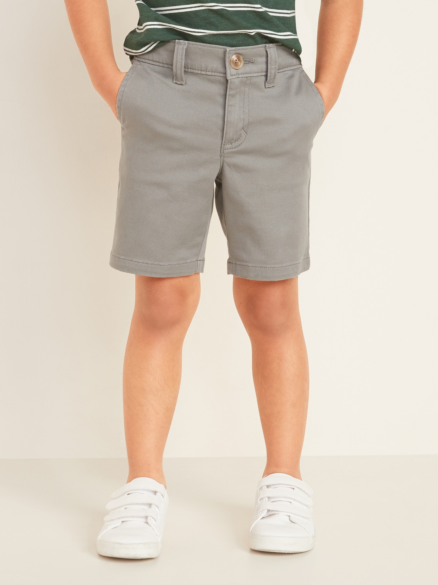 flex khaki shorts