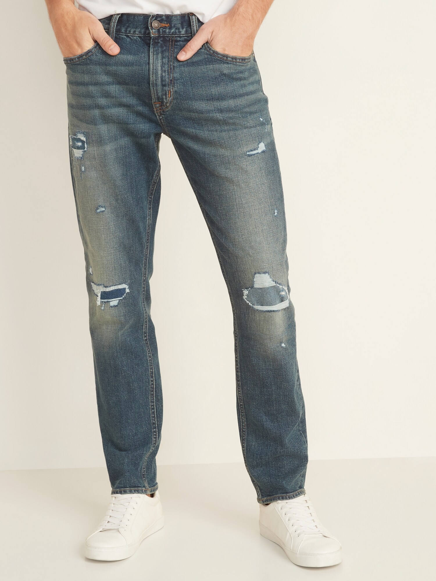 Old navy store mens distressed jeans