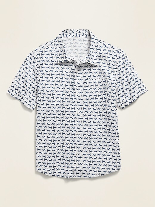 View large product image 1 of 4. Printed Built-In Flex Short-Sleeve Shirt For Boys