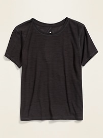View large product image 3 of 4. Ultra-Soft Breathe ON Go-Dry Keyhole-Back Tee for Girls