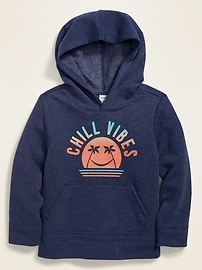 View large product image 4 of 4. "Chill Vibes" Graphic Pullover Hoodie for Toddler Boys