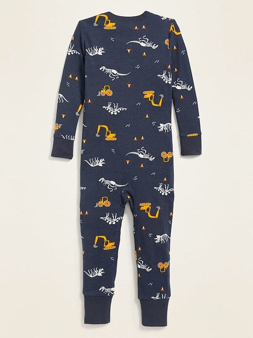 View large product image 2 of 2. Dino-Print Pajama One-Piece for Toddler & Baby