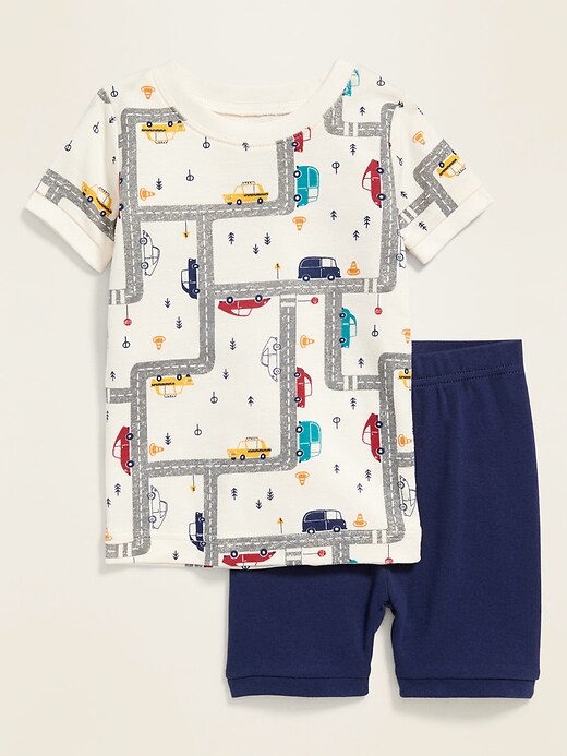 Voir une image plus grande du produit 1 de 2. Pyjama à motif de voiture pour tout-petit et bébé