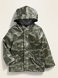 View large product image 4 of 4. Water-Resistant Hooded Zip Jacket for Toddler Boys