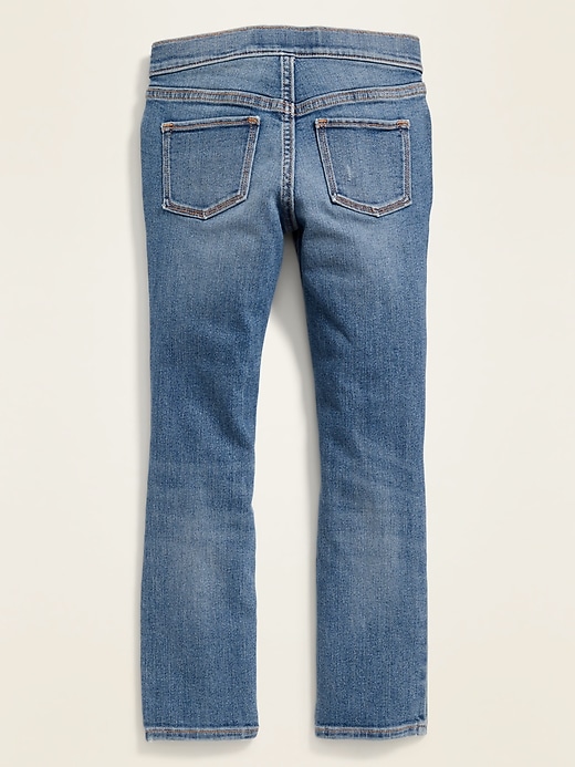 View large product image 2 of 3. Skinny Built-In Tough Distressed Pull-On Jeans for Girls