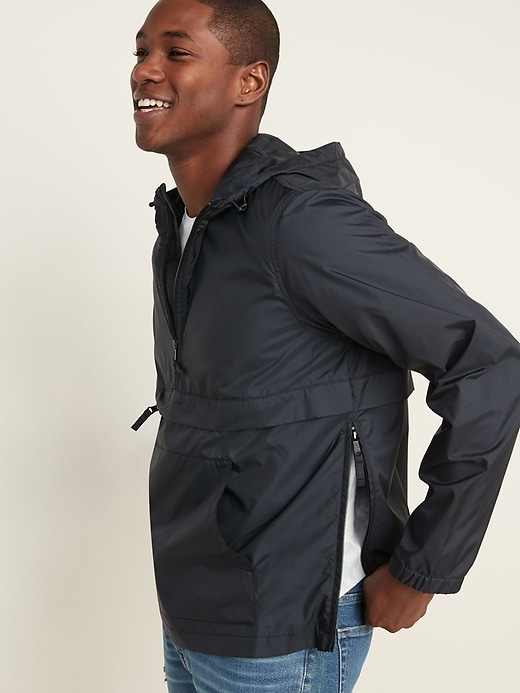 Image number 4 showing, Water-Resistant Packable 1/2-Zip Hooded Jacket