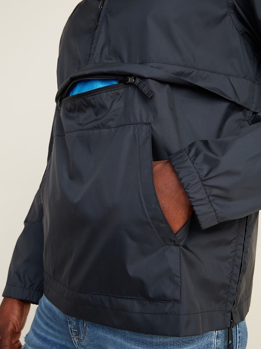Image number 5 showing, Water-Resistant Packable 1/2-Zip Hooded Jacket