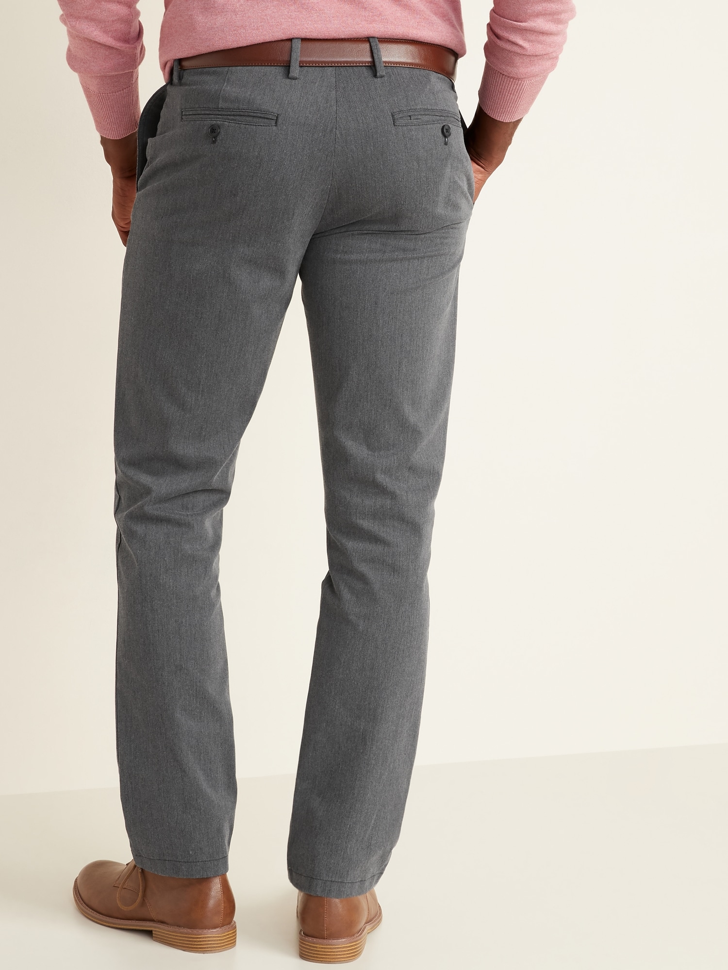 Slim Ultimate Built-In Flex Textured Chino Pants for Men