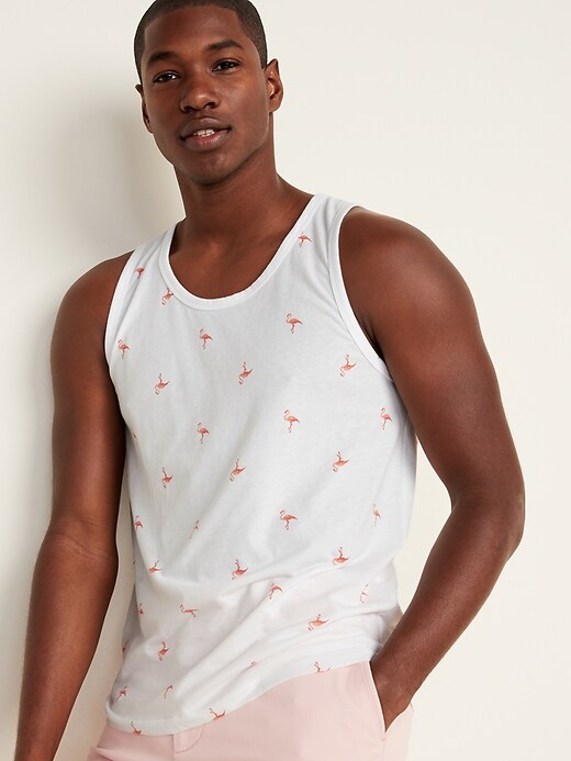 View large product image 1 of 1. Soft-Washed Printed Tank Top