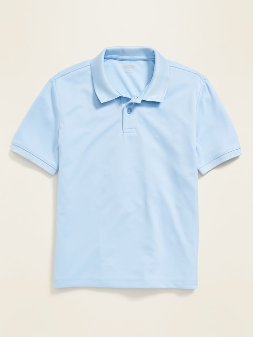 View large product image 1 of 1. Moisture-Wicking School Uniform Polo Shirt for Boys