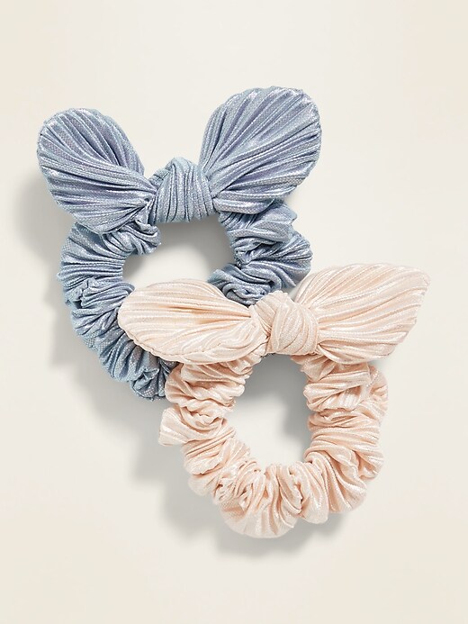 View large product image 1 of 1. Bow-Tie Scrunchies 2-Pack for Girls