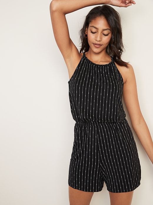 Image number 4 showing, High-Neck Sleeveless Romper for Women