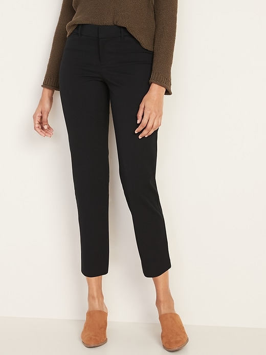All-New Mid-Rise Pixie Straight-Leg Ankle Pants Old Navy