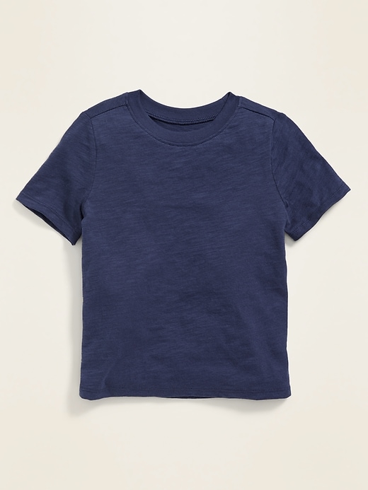 Voir une image plus grande du produit 1 de 2. T-shirt unisexe ras du cou en tricot grège pour tout-petit