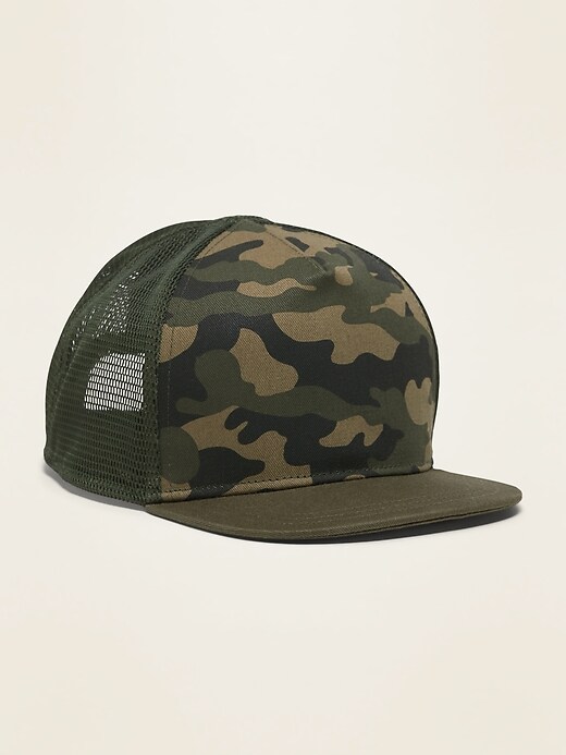 View large product image 1 of 1. Camo-Print Trucker Hat for Toddler Boys