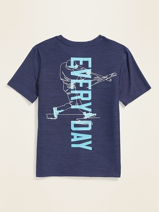 View large product image 2 of 3. Ultra-Soft Breathe On Graphic Performance Tee For Boys