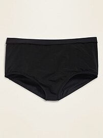 View large product image 3 of 3. High-Waisted Secret-Slim Side-Tie Plus-Size Swim Skirt
