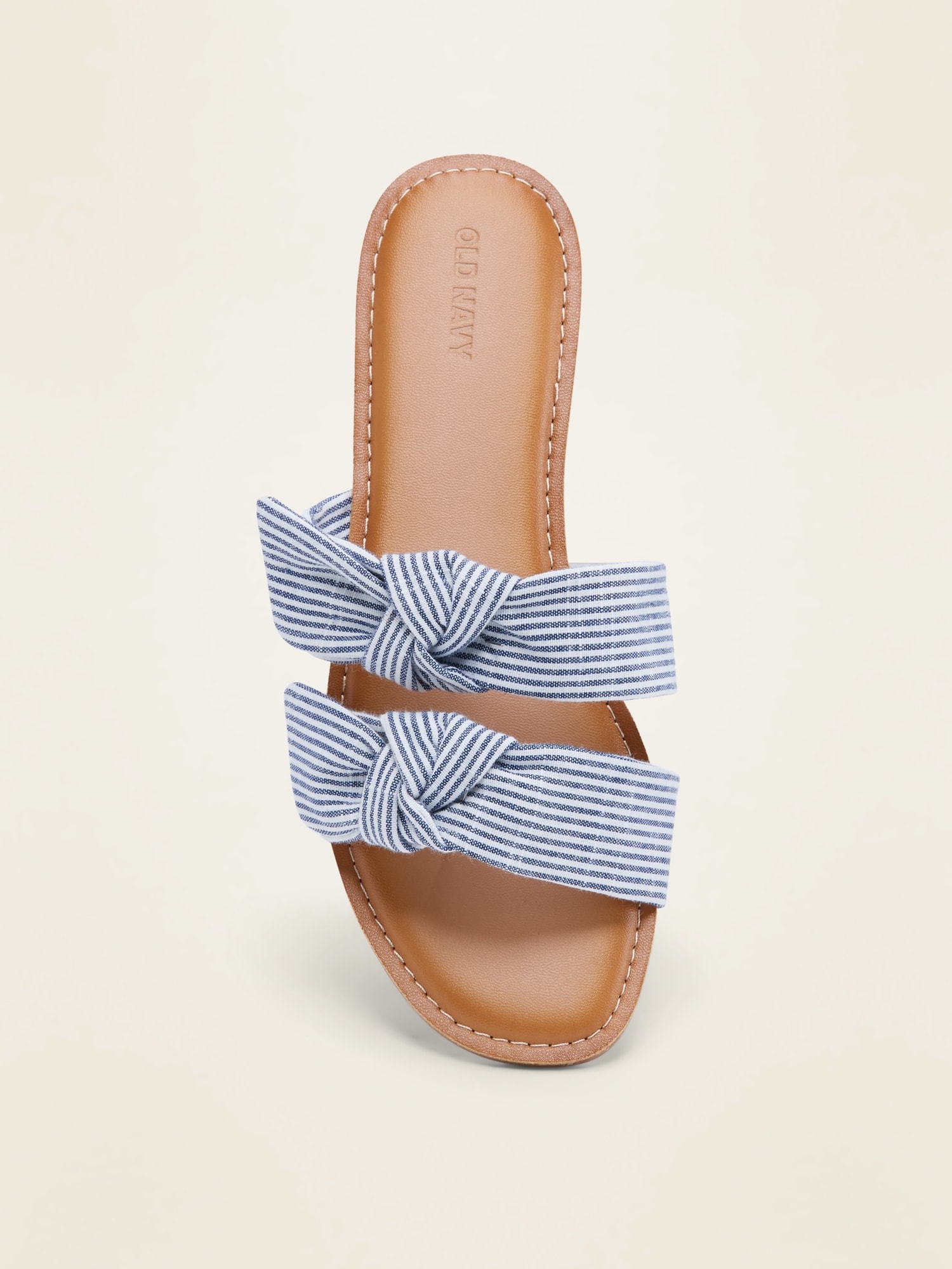 Navy deals bow sandals