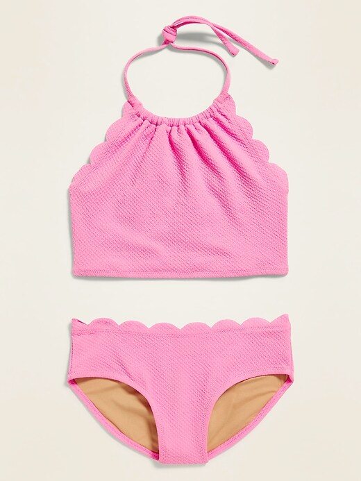 Scallop Trim Tankini Swim Set for Girls Old Navy