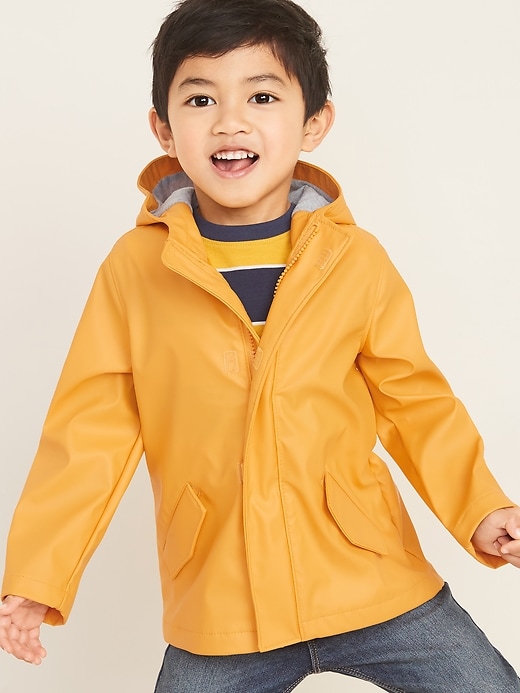 View large product image 1 of 1. Water-Resistant Hooded Zip Jacket for Toddler Boys