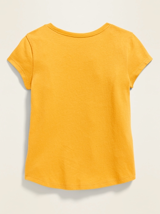View large product image 2 of 2. Fitted Scoop-Neck Tee for Toddler Girls