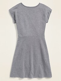 View large product image 3 of 3. French Terry Side-Tie Dress for Girls