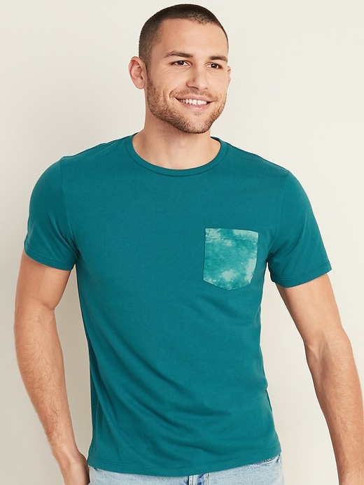 View large product image 1 of 2. Soft-Washed Graphic Chest-Pocket Tee