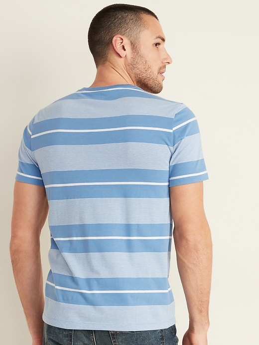 View large product image 2 of 3. Soft-Washed Striped V-Neck Tee