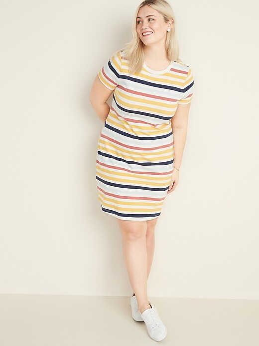 View large product image 1 of 1. Fitted Plus-Size T-Shirt Dress